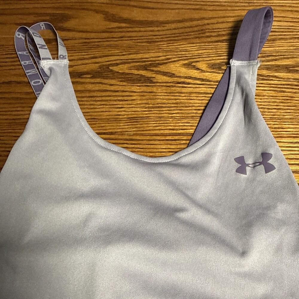 NWT Under Armour Tank Top Crossback Lilac Purple 1355609 Womens Small Gym Run